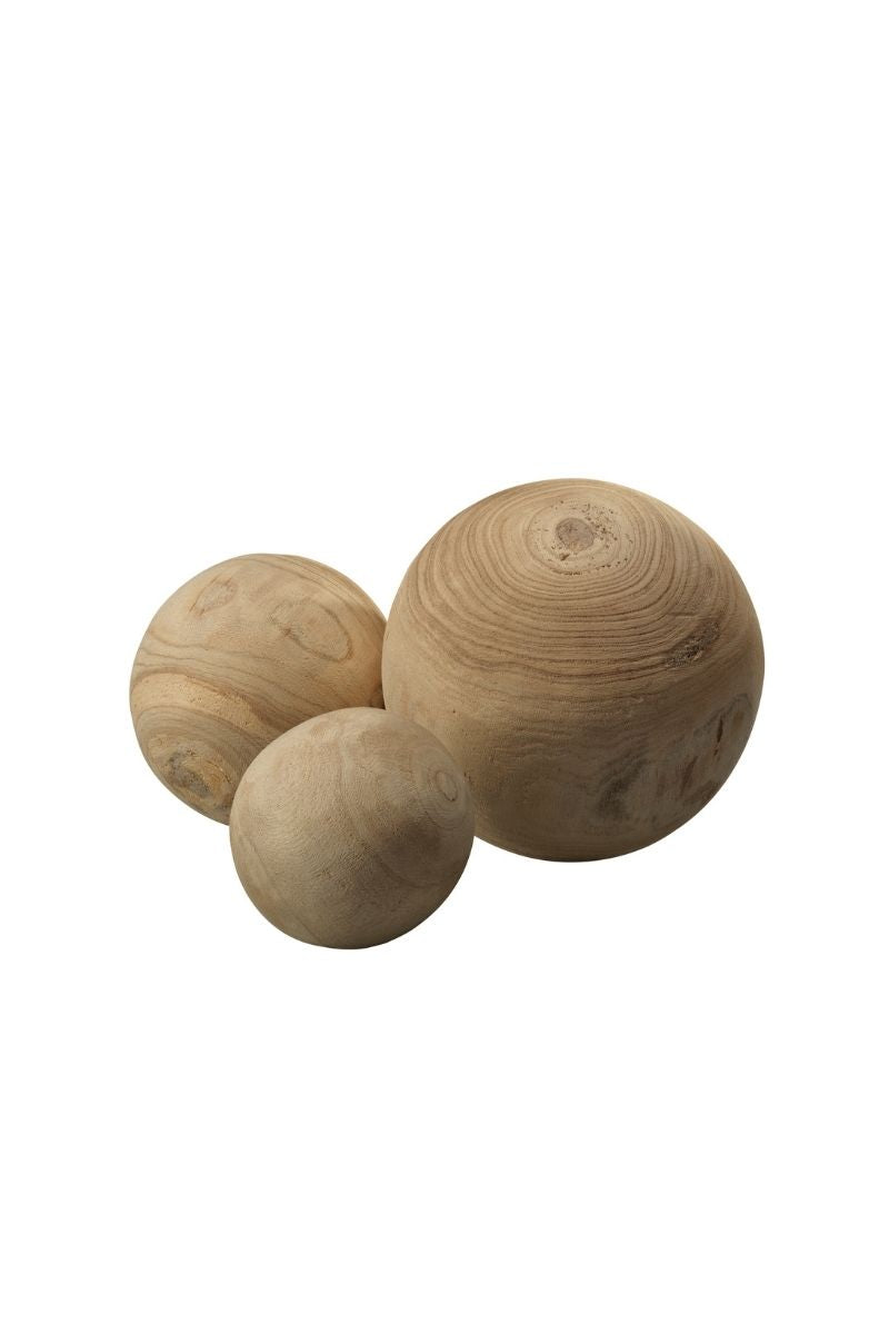 Jamie Young Natural Malibu Wood Balls (Set of 3)