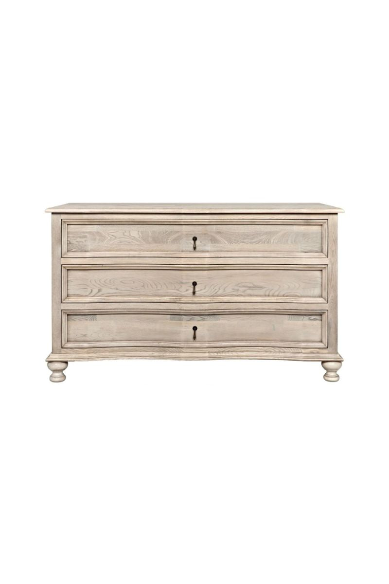 Noir Curved Front 3 Drawer Chest
