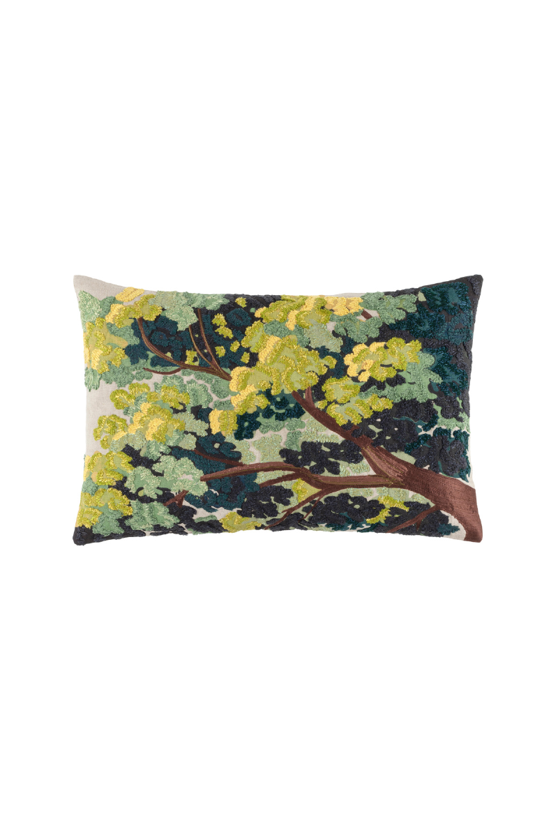 Terra Embroidered Green Pillow - Revibe Designs