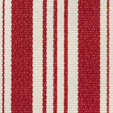 Abby Ticking Red Machine Washable Rug