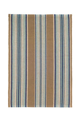 Blue Heron Stripe Handwoven Cotton Rug