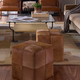Saddle Hide Ottoman