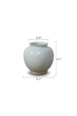 Clara Round Vase with Unglazed Base