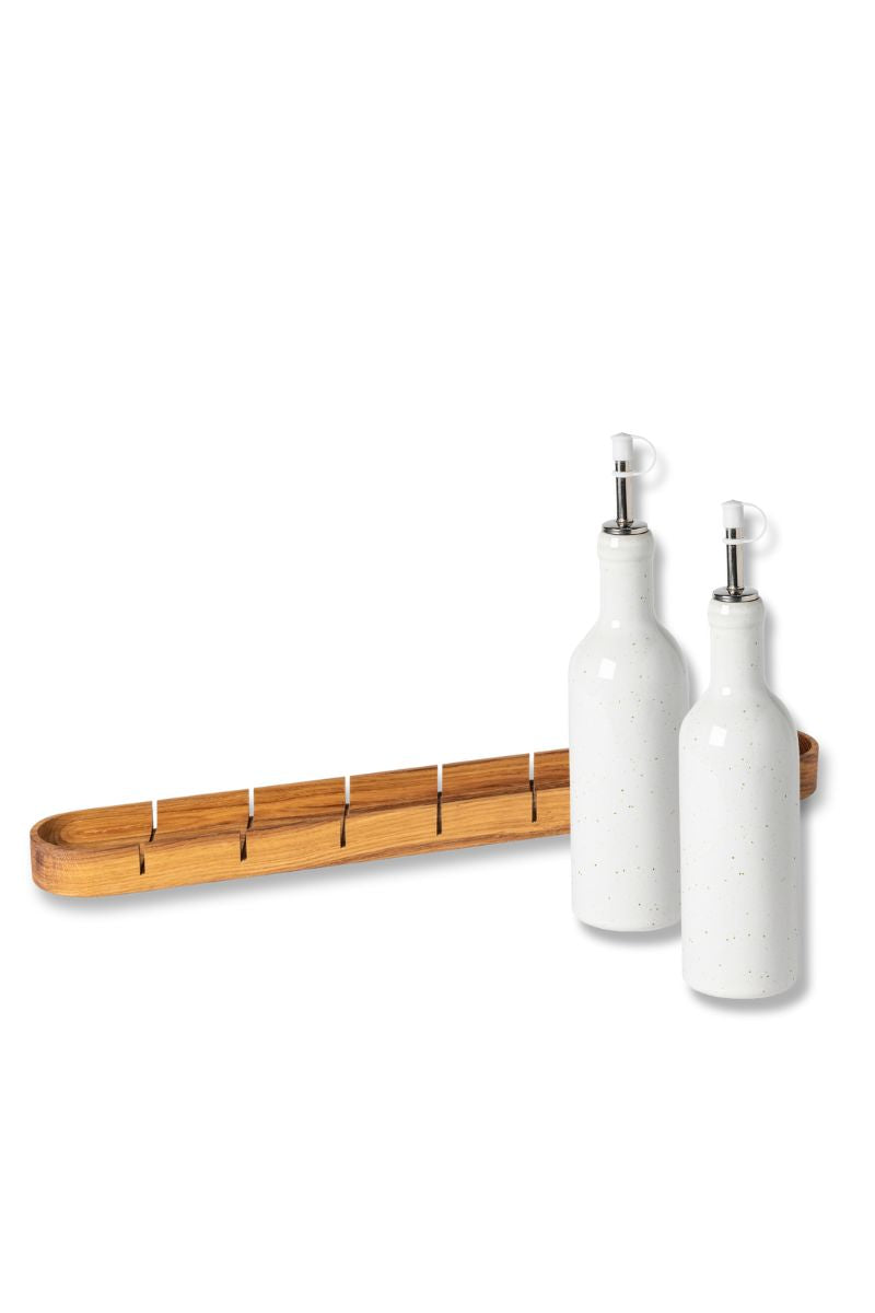 Pacifica Oak Baguette Board & Fattoria Cruet by Casafina