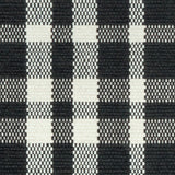 Houston Plaid Black Machine Washable Rug