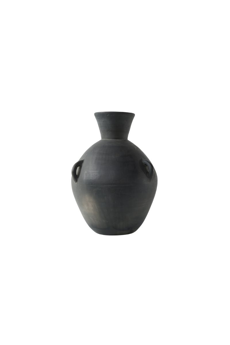 Pottery Vase with Three Decorative Hooks