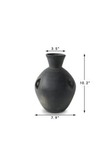 Pottery Vase with Three Decorative Hooks