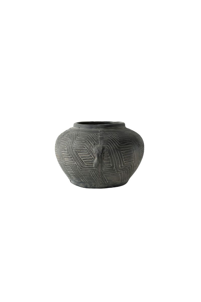 Pottery Vase with Tribe Prints