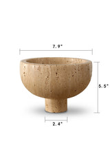 Hand Carved Travertine Marble Bowl