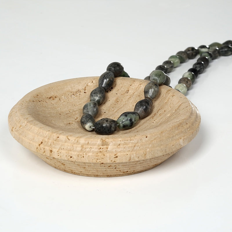 Travertine Bowl with Spiral Design