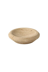 Travertine Bowl with Spiral Design