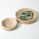 Set of 2 Natural Travertine Stone