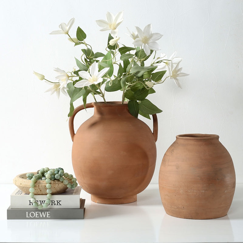 Warm Soil Tone Pottery Vase