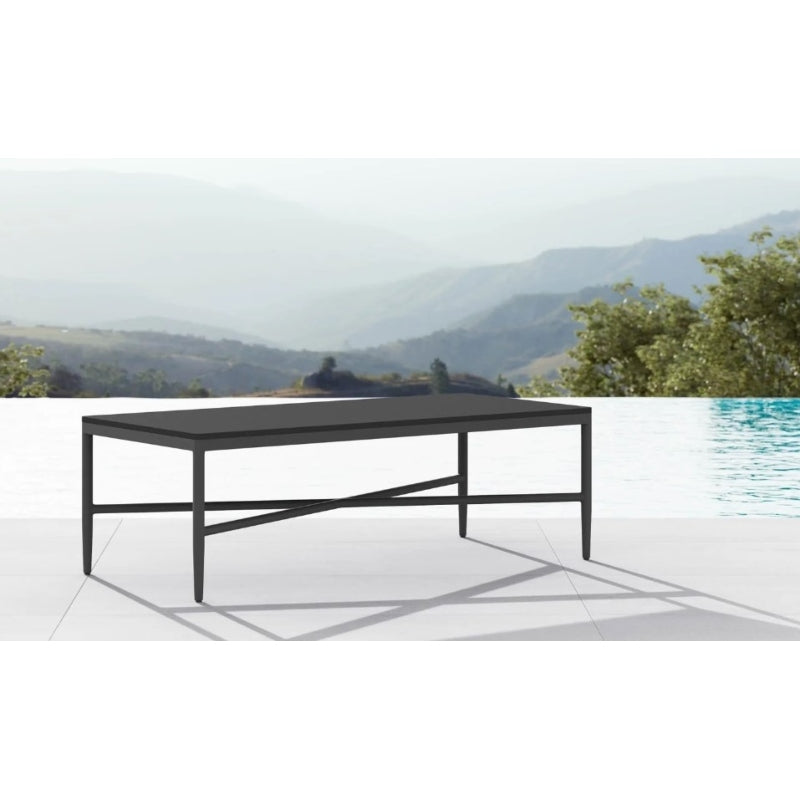 Corsica Coffee Table Honed Black Marble Lifestyle 1