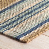 Blue Heron Stripe Handwoven Indoor/Outdoor Rug