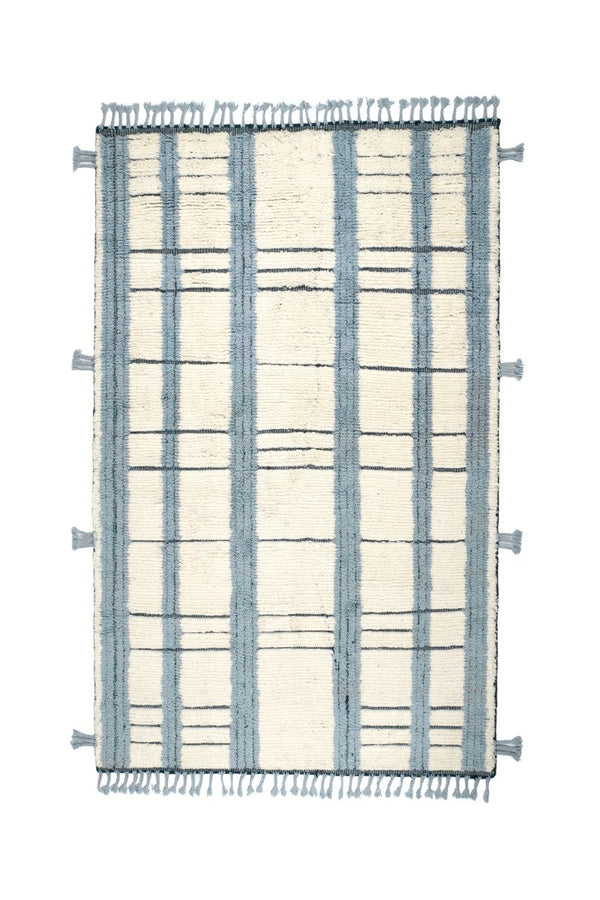 Tory Pewter Blue Hand Knotted Wool Rug