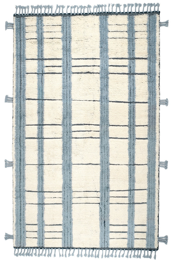 Tory Pewter Blue Hand Knotted Wool Rug