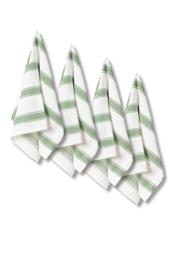 Kitchen Towel Herringbone Stripes - Set of 4 by Casafina