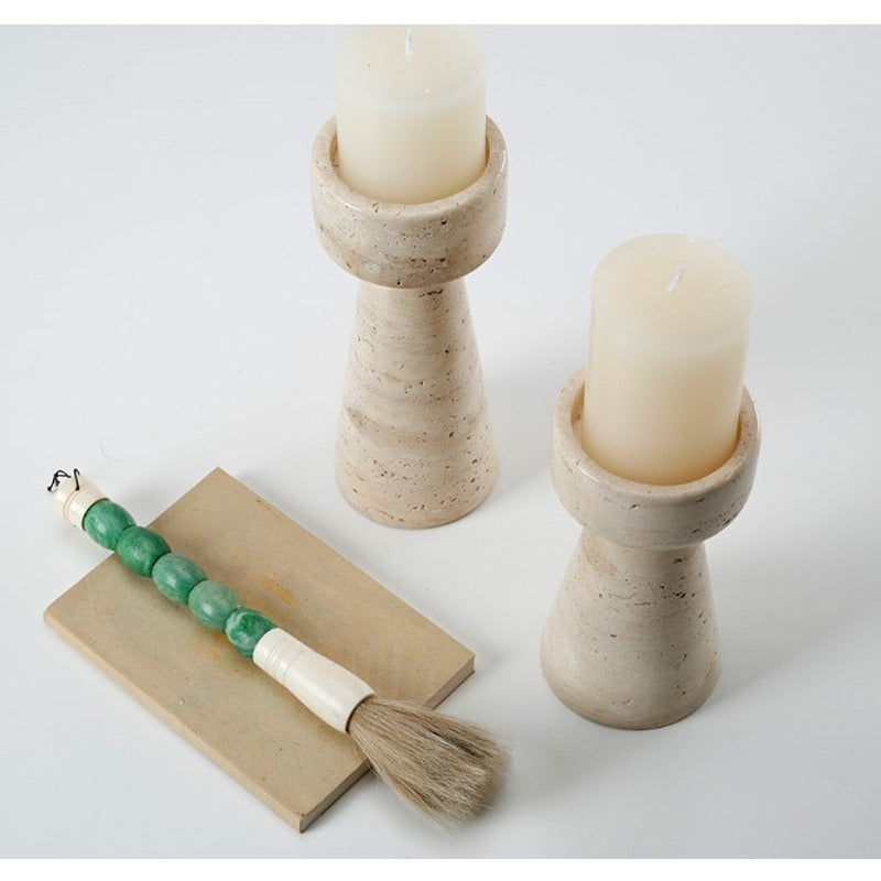 Travertine Candle Holders