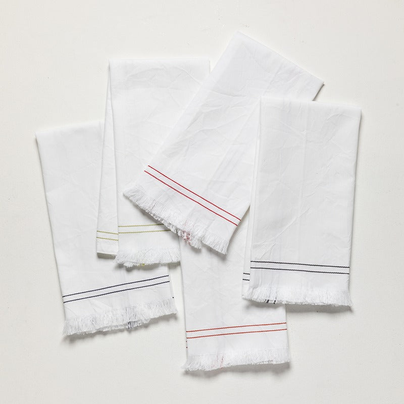 ALESSA Embroidered Kitchen Towels - Set of Four by Costa Nova