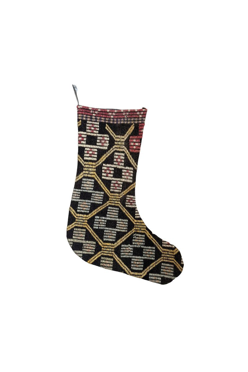 Vintage Turkish Rug Stocking