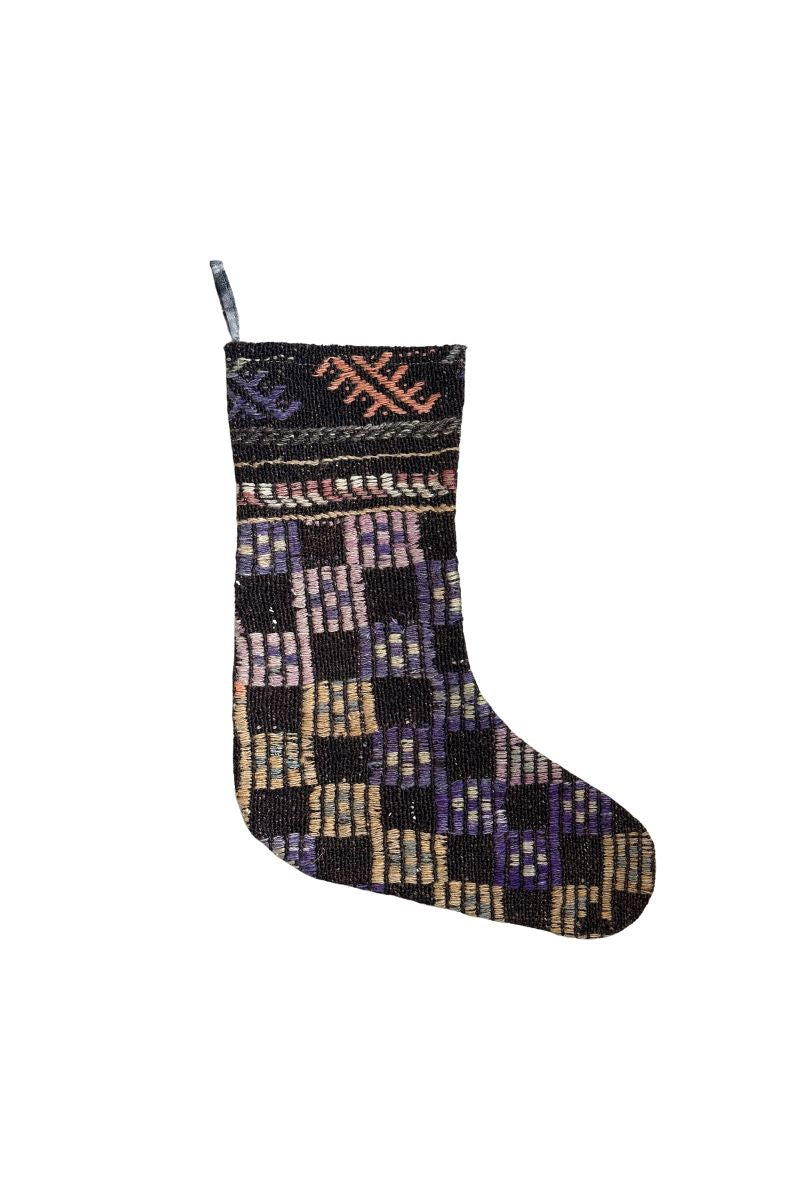 Vintage Turkish Rug Stocking