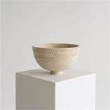 Hand Carved Travertine Marble Bowl